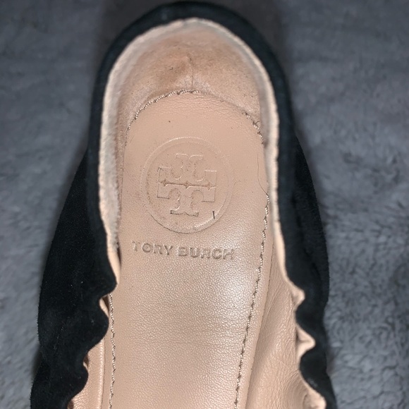 Tory Burch Delphine Black Suede Flats - Picture 3 of 8